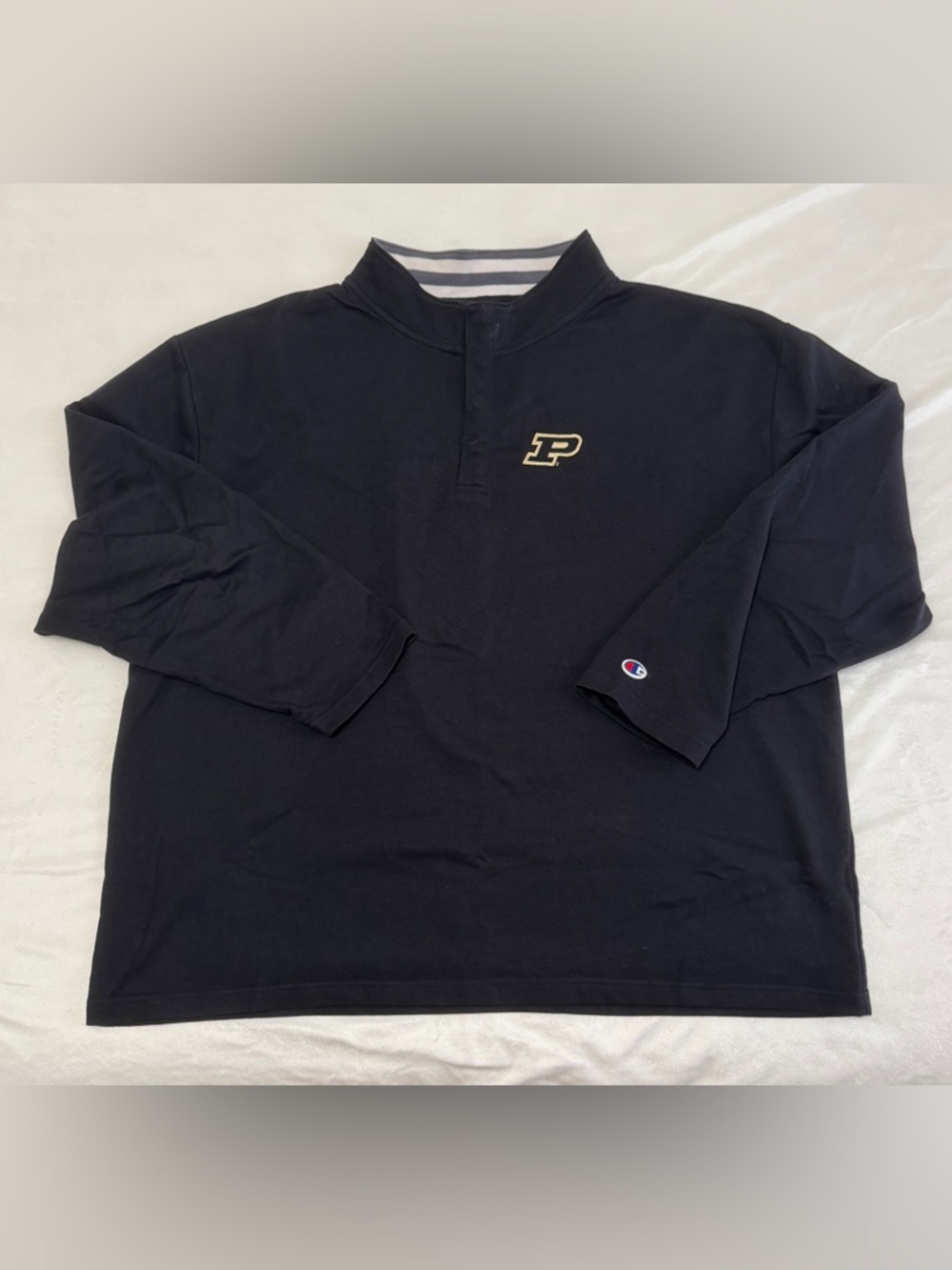 Champion Black Pullover with Gold 'P' Logo